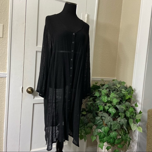 Loose Weave Boho Button-Up Duster Cardigan - Picture 12 of 16